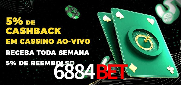 Promoções do cassino ao Vivo 6884bet